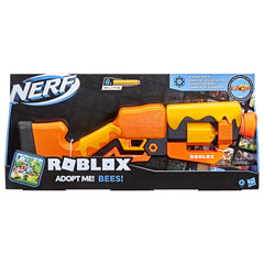Nerf Roblox Adopt Me!: Bees! Lever Action Blaster Toy, 8 Nerf Darts, Code To Unlock In-Game Virtual Item - Outdoor kids toy for boys & girls, gift toy for kids Ages 8+