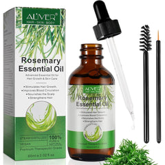KANZA - Rosemary Essential Oil 60ml | Hair Growth Serum,Scalp and Hair Strengthening Oil | Rosemary Essential Oil for Hair Growth and Treatment | Pure Organic Rosemary Oil for Hair Growth Scalp Oil