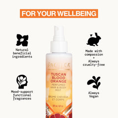 Pacifica Beauty Perfumed Hair & Body Mist, Tuscan Blood Orange, 6 Fl Oz (1 Count)