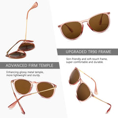 SUNGAIT Vintage Round Sunglasses for Women Men Classic Retro Designer Style