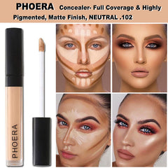 PHOERA Foundation,Full Coverage Foundation,PHOERA Primer,PHOERA Powder,PHOERA Concealer PHOERA Makeup Set, Kabuki Makeup Brushes Foundation Brush Powder Brush,2 Makeup Sponge (2 PCS #105 Sand)