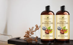 Handcraft Blends USDA Organic Jojoba Oil - Cold-Pressed 16 Fl Oz - 100% Pure and Natural - Premium Grade Carrier Oil for Skin and Hair - Hair and Body - Massage - Hexane-Free