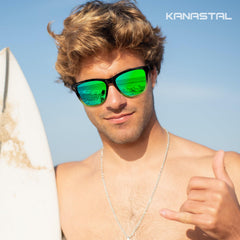 KANASTAL Polarized Sunglasses for Women, Classic Square Mens Sun Glasses, Lightweight Shades for Womens Outdoor 100% UV400 Protection Driving Fishing Golf Outdoor Activities
