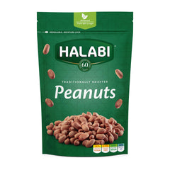 Halabi Traditional Raosted Peanuts - All Natural Ingredients, Healthy Baked Snacks, Resealable Bag - 300g