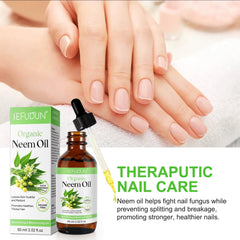 NIKITA.VIVI Organic Neem Oil 60ml, 100% Pure Natural Cold Pressed Neem Oil for Skin Hair and Nails, promote Healthy Hair Growth, Nourishes Skin, Reduces Fine Lines, Nail Fungus Treatment Oils Serum