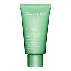 Clarins SOS Pure Rebalancing Clay Mask Matte, Clean and More Beautiful Skin 10 Minutes After Application Purifies, Minimizes Shine and Visibly Tightens Pores Oily To Combination Skin Types