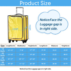 Jexine 4 Pcs Clear PVC Suitcase Protectors 4 Sizes Transparent Travel Luggage Protector Thicken Luggage Cover 18/20/ 24/28 Inches Suitcase Covers