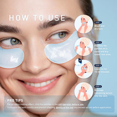 Enaskin Naturals Under Eye Patches for Dark Circles: 30 Pairs Collagen Eye Gels Pads - Reduce Wrinkles Puffy & Bags - Retinol Skin Treatment Mask - Anti Aging Face Moisturizer For Women & Men (Blue)