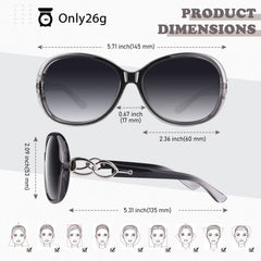 Polarized Sunglasses for Women Oversized Sun Glasses Fashion Shades SUNIER S85