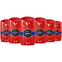 Old Spice Captain Deodorant Stick For Men, 6 x 50 ml