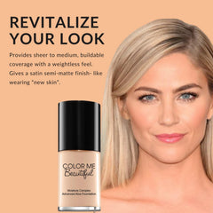 Color Me Beautiful Professional Moisture Complex Advanced Aloe Liquid Foundation 30ml | Sheer toMedium Coverage| Satin Semi Matte Finish | Ivory