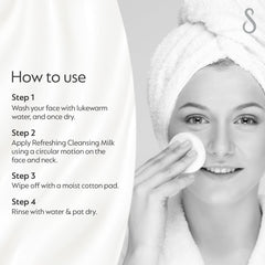 Swiss Image Refreshing Cleansing Milk, Non Greasy, Gentle Facial Cleanser 2 X 200ml | Makeup Remover, Cleanses, Brightens & Deep cleanses| Enriched with Alpine Glacier For Combination to Oily Skin