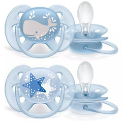 Philips Avent Ultra Soft Dummy, Pack of 2, BPA-Free Dummy for Babies from 6-18 Months (Model SCF223/03)