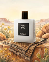 Rayhaan Nava Sol Eau de Parfum-100ml | Desert-Inspired Scent, Unisex Fragrance, Floral & Warm Notes, Elegant White Bottle, Luxury Gift Box