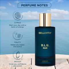 Bella Vita Luxury Best Of Men Perfumes Combo, Pack of 3 Premium Long Lasting EDP Fragrance Scents - G.O.A.T, B.L.U, KLUB, 100 Ml each