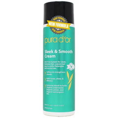 PURA D'OR Sleek & Smooth Cream (8oz) Anti-Frizz Formula For Easy-to-Comb, Detangled, and Moisturized Hair, Softening & Strengthening with Organic Aloe Vera, Cedarwood Oil & Lemongrass Oil