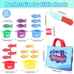 Jenilily Montessori Toys for 1 Year Old, Cloth Fishing Game, Boy Girls Toys Gifts, Baby Toys 6 to 12-18 Months, Baby Stacking Cups