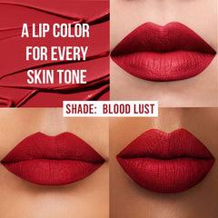 INSIGHT Cosmetics 24 Hrs Non Transfer Matte Lipstick, Matte Finish, Lightweight Lipstick, Transferproof For 24Hrs, Nourishes Lips & Great For Daily Use, Water-Proof, Vegan, 15- Bloodlust