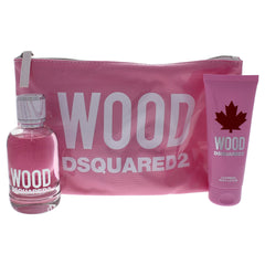 DSQUARED2 Wood Eau de Toilette 100 ml+100 ml Bl+Pouch Set For Women, 200 ml