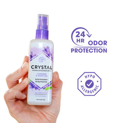 Crystal Essence Lavender and White Tea Body Spray - 4 oz - Liquid (Pack of 2)