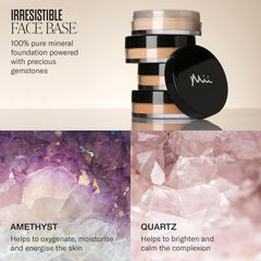Mii Cosmetics | Irresistible Face Base 100% Pure Mineral Foundation | Award Winning 100% Pure Mineral Foundation | Suitable for Vegans | Precious Peach 03