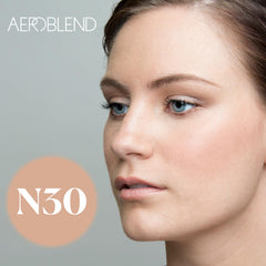 AEROBLEND Airbrush Foundation Makeup (N30) - Professional, Water-Based (1 oz)