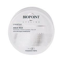 BIOPOINT Hair Styling Aqua Wax Water Based Modelling Wax and Polish - Strong Fixation, Moisturising and Strengthening Action - 100 ml