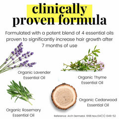 Vegan Mia USDA Organic Rosemary Oil for Hair Growth with Castor Oil & Jojoba Oil - Intense Nourishment to Get Healthier, Thicker, More Lustrous Looking Hair Naturally, 1 fl oz