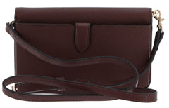 GUESS Womens Noelle Crossbody Flap Organizer Handbag Charcoal