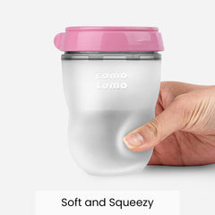 Comotomo Natural Feel Baby Bottle, Soft & Squeezy, Easy To Clean, Dual Anti-Colic Vent Bottle For Baby, Infants And Newborn 150Ml, Pink (Pack Of 2)