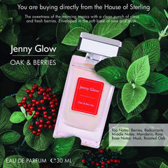 Jenny Glow Oak & Berries for Unisex, Pure Perfume, Eau De Parfum 30ml Red, from House of Sterling
