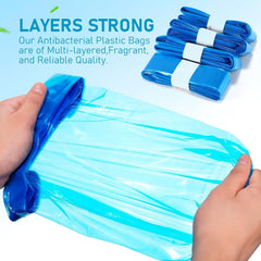 LBOYLOVE® 6 Pack Disposable Eco-Friendly Nappy Bin Refill Bags, 15 Foot Scented Diaper Bag, Diaper Bucket Refill Bag With Angelcare/Tommee Tippee/Twist And Click And Spross (Blue)