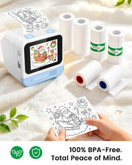 iPrint AI Voice-to-image Sticker Maker for Creative Kids - 2.8" Touchscreen