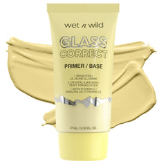 Wet n Wild Prime Focus Glass Skin Correct Primer, Bright Crystal Finish, Yellow, 0.91 Fl Oz (Pack of 1)