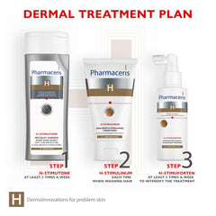Pharmaceris H-Stimutone Double Action Specialist Shampoo For Hair & Scalp | Delays Greying & Prevents Hair Loss | Restores Natural Hair Colour Without Dyes | 250 Ml