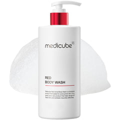 medicube Red Acne Body Wash, Low pH and Hydrating Cleanser with Salicylic Acid, Lactic Acid, Niacinamide and Hyaluronic Acid Suitable for Bacne Treatment | Korean Skin Care - 14.10 Fl.oz