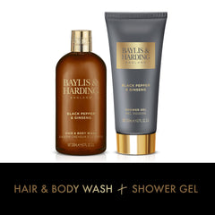 Baylis & Harding Black Pepper & Ginseng Men's Luxury Bathing Duo Gift Set - Vegan Friendly (Pack of 1)