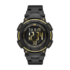Skechers Casual Digital Watch for Men - Ruhland Black/Gold