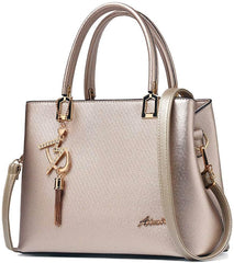 Womens Purses and Handbags Shoulder Bags Ladies Designer Top Handle Satchel Tote Bag - Gold