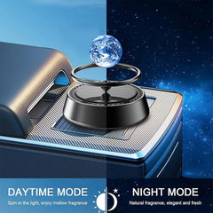 Wisfunlly Car Air Freshener, Solar Powered Rotating Planet Purifier,Interior Autorotation Decor Car Perfume Aromatherapy Diffuser Accessories Diffuser for Car(Earth)