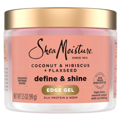 Shea Moisture Hair Products Flax Edge Control Gel for Curly Hair with Coconut & Hibiscus Paraben-Free, 3.5 oz
