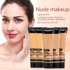 Smooth Makeup Base Face Liquid Foundation, Matte Wear Concealer Sun Protection Cream, Full Coverage Foundation (#6)