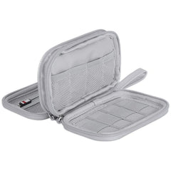 VOL USB Flash Drive Case, Portable Waterproof Electronic Accessories Bag for USB Flash Drives, SD Cards,Earphone and Other Small Accessories 6.30 x 3.54 x 1.77 Inch,Black (Grey)