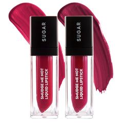 SUGAR Cosmetics Smudge Me Not Matte Liquid Lipstick | Transferproof and Waterproof | Lasts Upto 12 hrs - 4.5ml (Pack of 2)