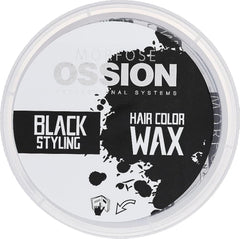 MORFOSE Ossion Black Styling Hair Color Wax, Strong Hold, Matte Finish, Temporary Color - 100ml