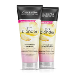 John Frieda Go Blonder Set - Shampoo, 250 ml & Conditioner, 250 ml - Hair Type: Blonde, Bleached - Brightens Gradually
