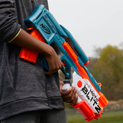 NERF Elite 2.0 Motoblitz Blaster with Scope, Motorized 10-Dart Blasting, Airblitz 6 Darts, 22 Darts, Outdoor Toys for 8 Year Old Boys & Girls