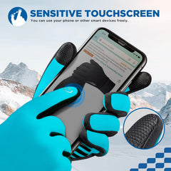 SIMARI Winter Gloves Men Women Touch Screen Glove Cold Weather Warm Gloves Freezer Work Gloves Suit for Running Driving Cycling Working Hiking 102 - Norse Blue