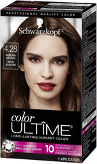 Schwarzkopf Color Ultimate Permanent Hair Color Cream, Glam Nights, 4.28 Chestnut Brown