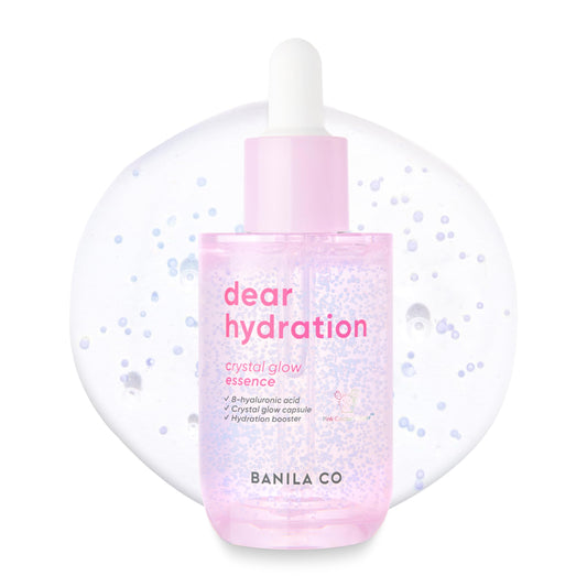 BANILA CO Dear Hydration Crystal Glow Essence | Dermatologist Tested | Crystal Capsule Serum with Pink Cactus & Hyaluronic Acid for Hydrating and Radiant Skin (50ml / 1.69 fl oz)